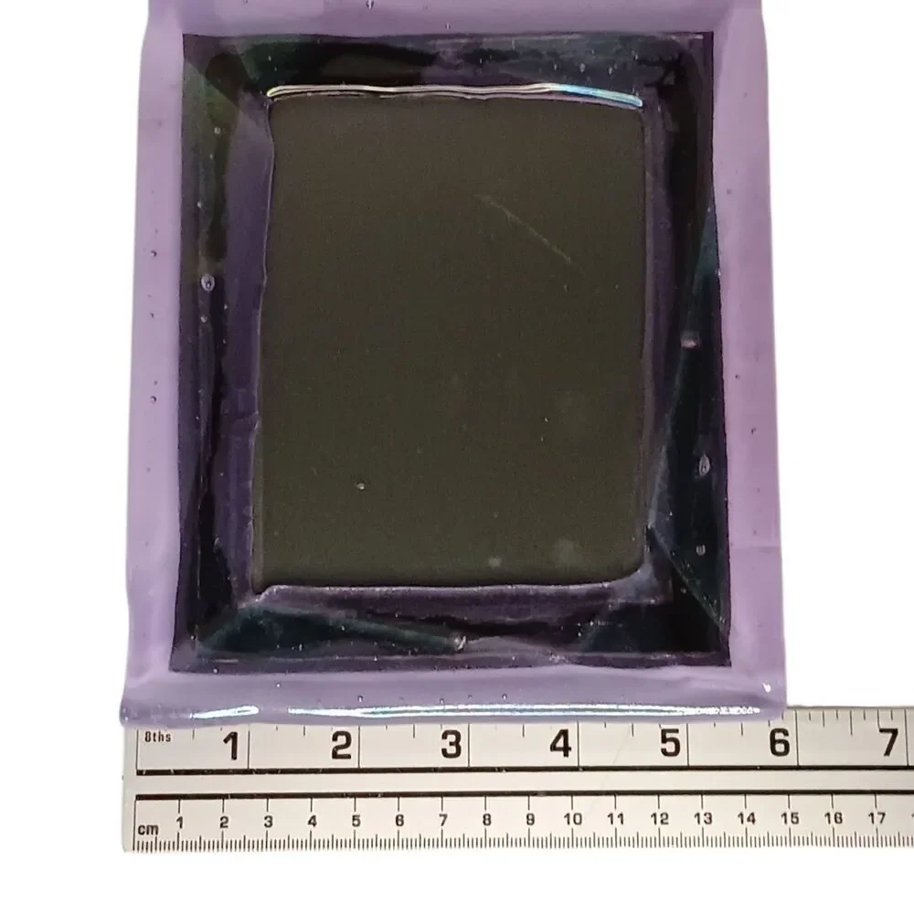 Purple Two Toned Art Glass Picture Frame Handmade Signed O'Shea 6